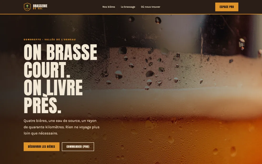 Brasserie du Val, Bières artisanales, vente aux cafés