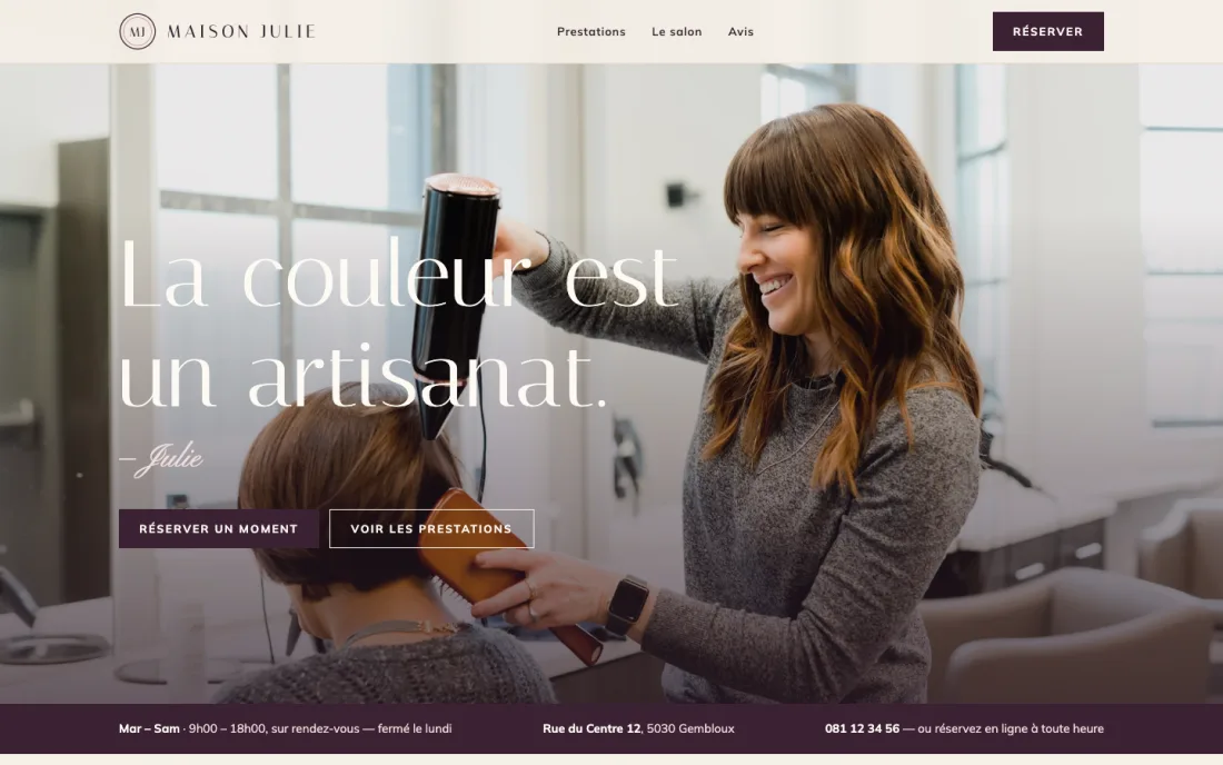 Maison Julie, Coiffure