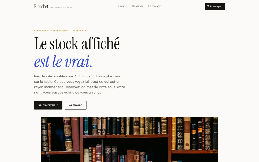 Ricochet, Librairie & papeterie